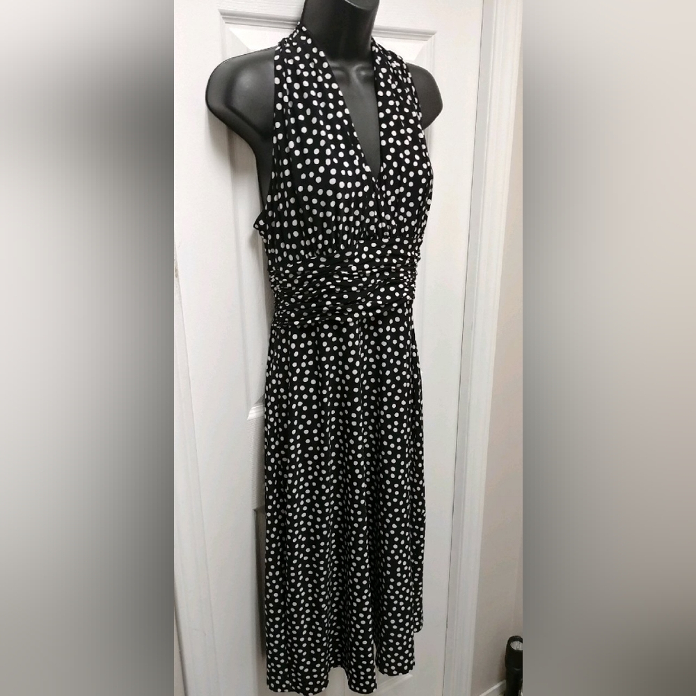 Evan-Picone polkadot dress